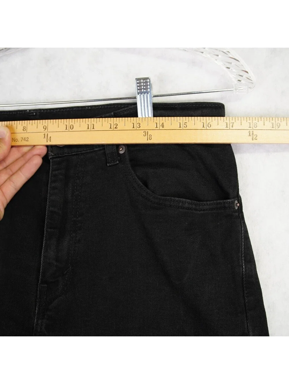 Levi's 505 Regular Fit Straight Jeans Men's Size 33x28(Tag 33x30) Black Cotton